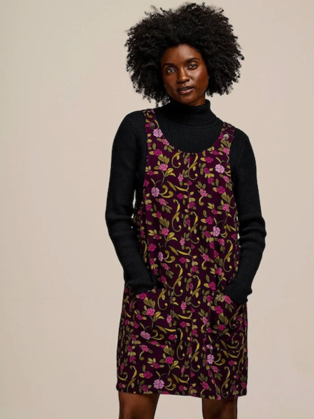 Lucy & Yak Layla Mini Dress in Purple Grunge Floral Size 26 UK 22 US NWT